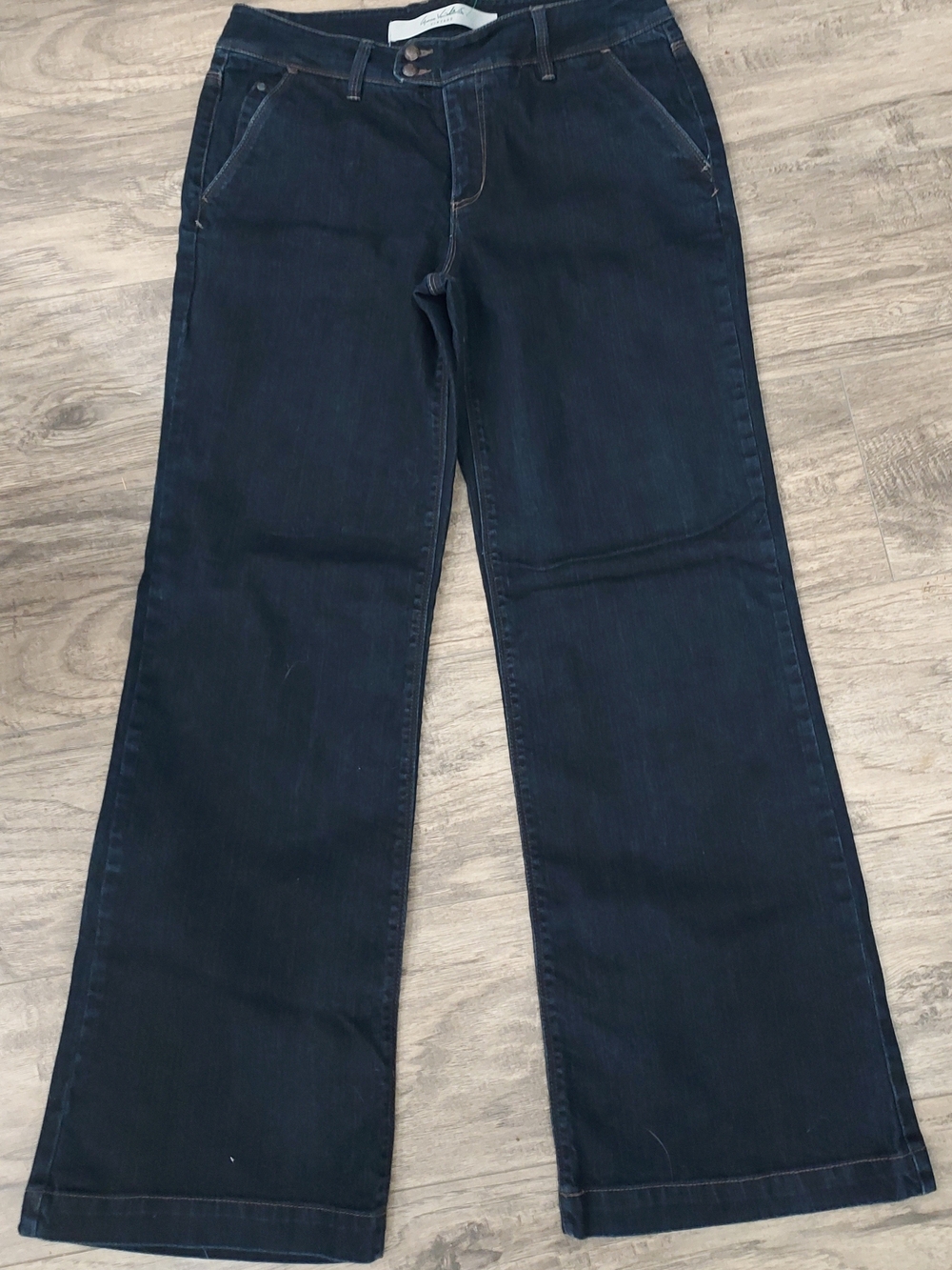 NWOT Gloria Vanderbilt Vintage Bette Dark Blue Wide-Leg Jeans Size 12
